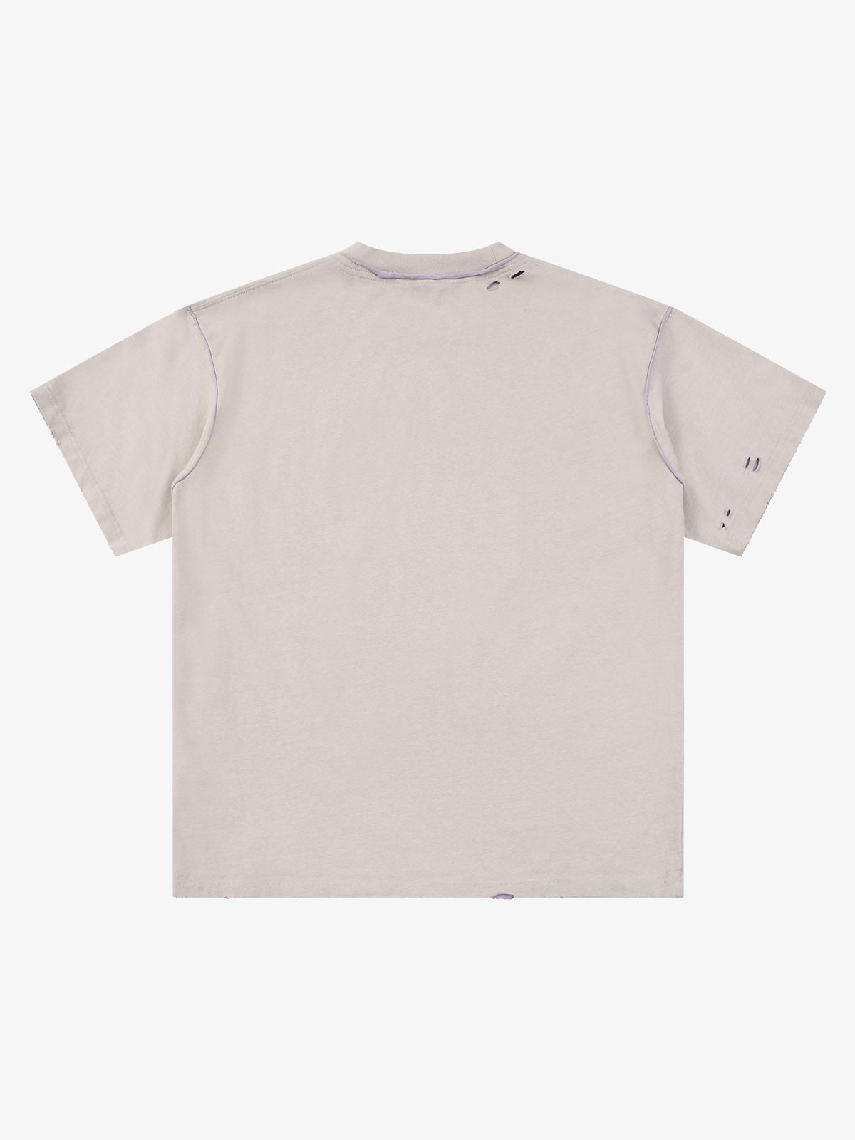 "OK" Patch Color-Block Ripped Reversible T-Shirt