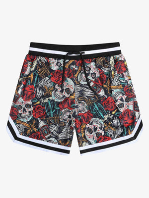 Retro Mesh Drawstring Basketball Shorts