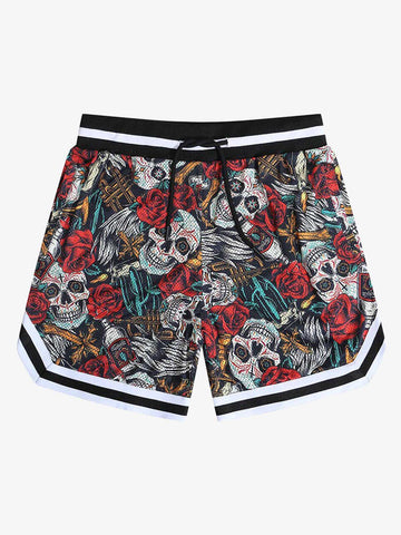 Retro Mesh Drawstring Basketball Shorts