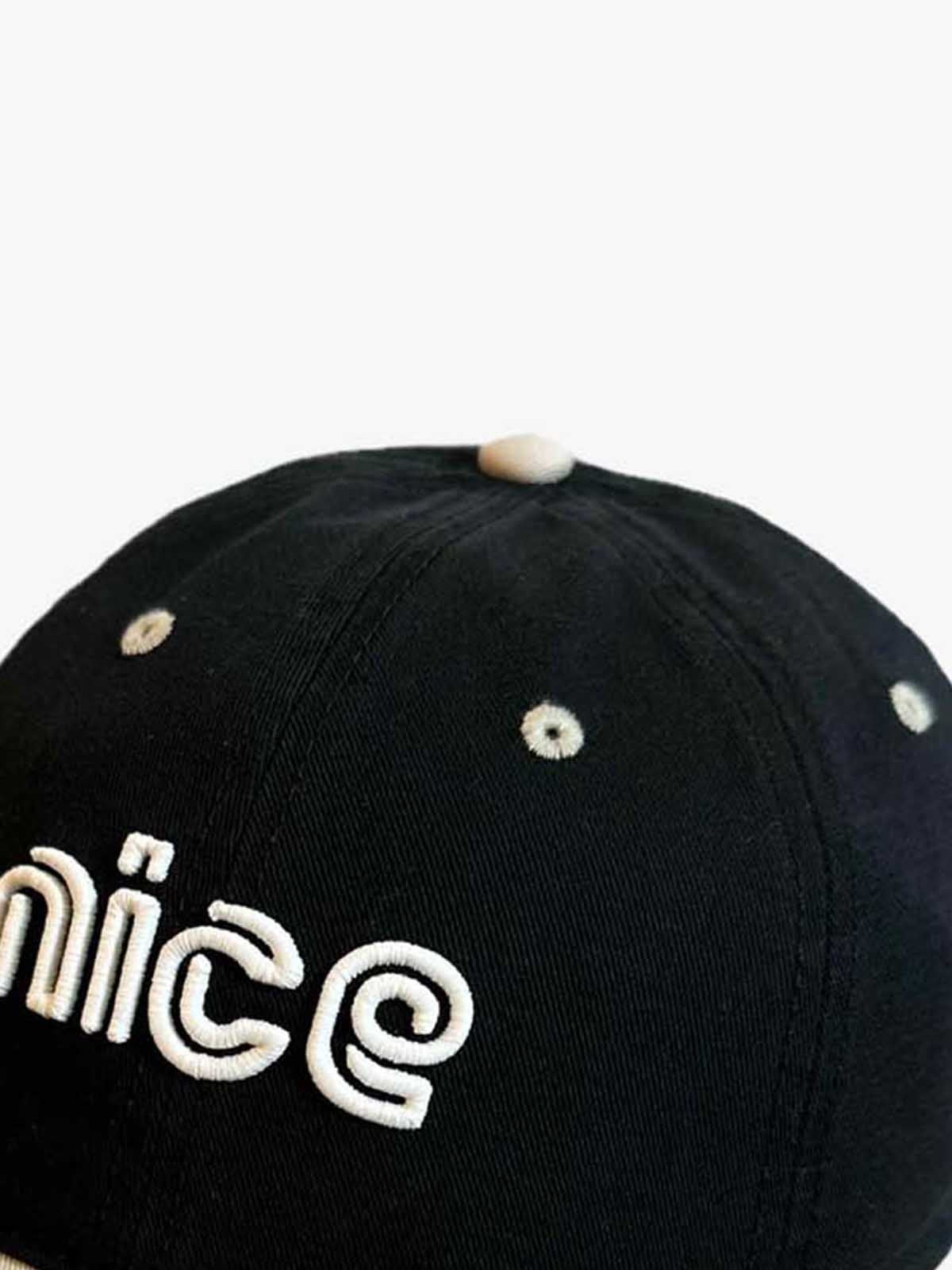 Color-Block Nice Letter Baseball Cap