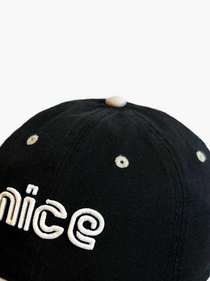 Color-Block Nice Letter Baseball Cap