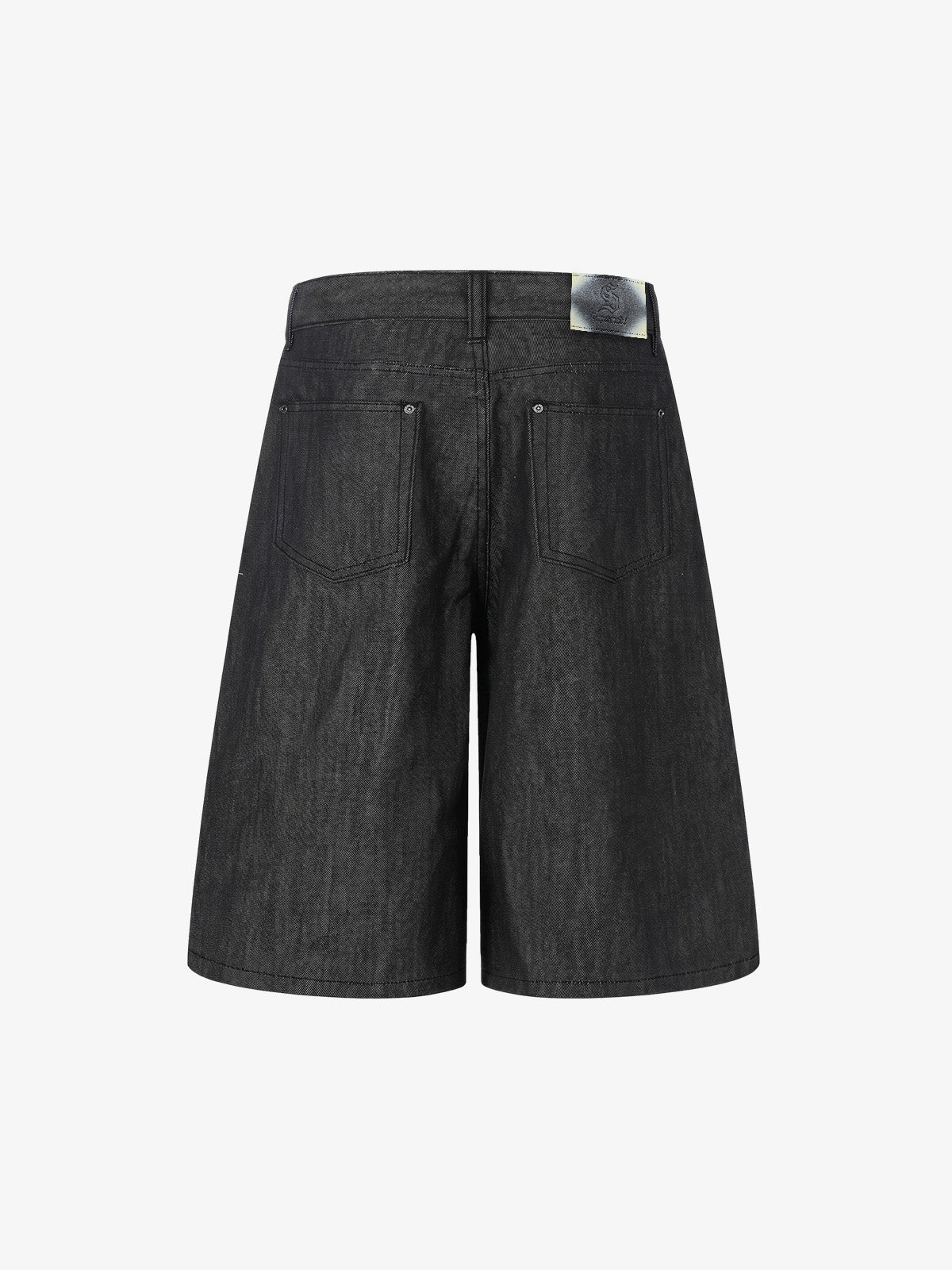 Patchwork Stud Denim Shorts