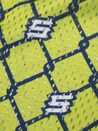 Vintage Geometric Print Drawstring Shorts