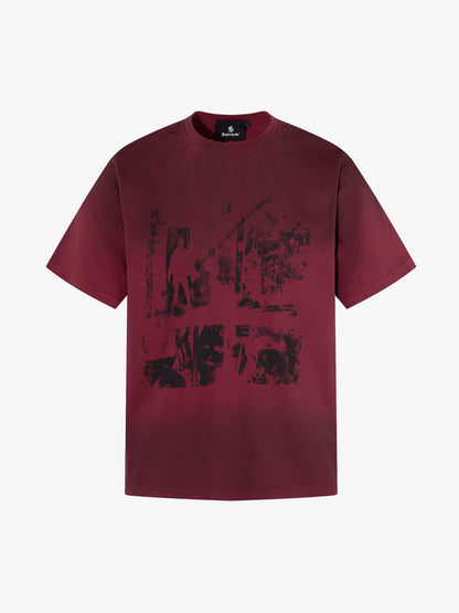 Grunge Faded Photo Print T Shirt