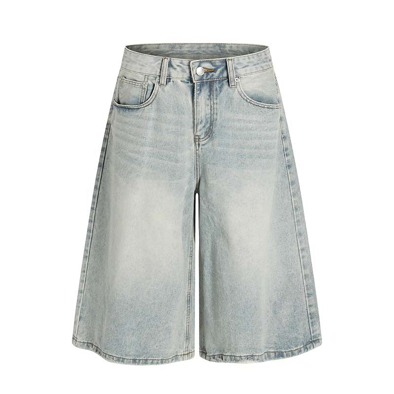 Light Wash Loose Fit Denim Jorts 