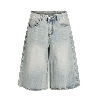 Light Wash Loose Fit Denim Jorts 
