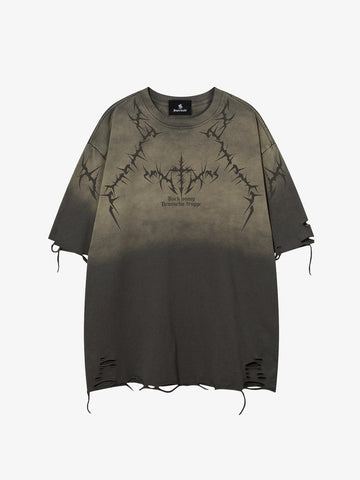 Vintage Thorn Graphic Distressed T-Shirt