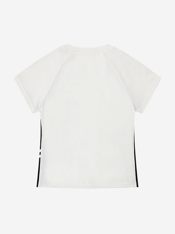 Retro Badge Zip-Up Track T-Shirt