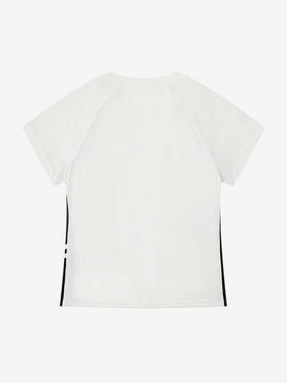Retro Badge Zip-Up Track T-Shirt