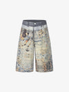Beaded Chain Denim Culottes
