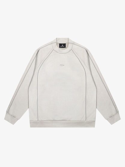 Suede Patchwork Sweatshirt