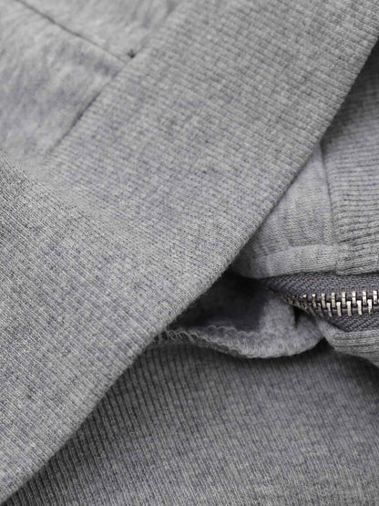 Logo Embroidered Zip Hoodie