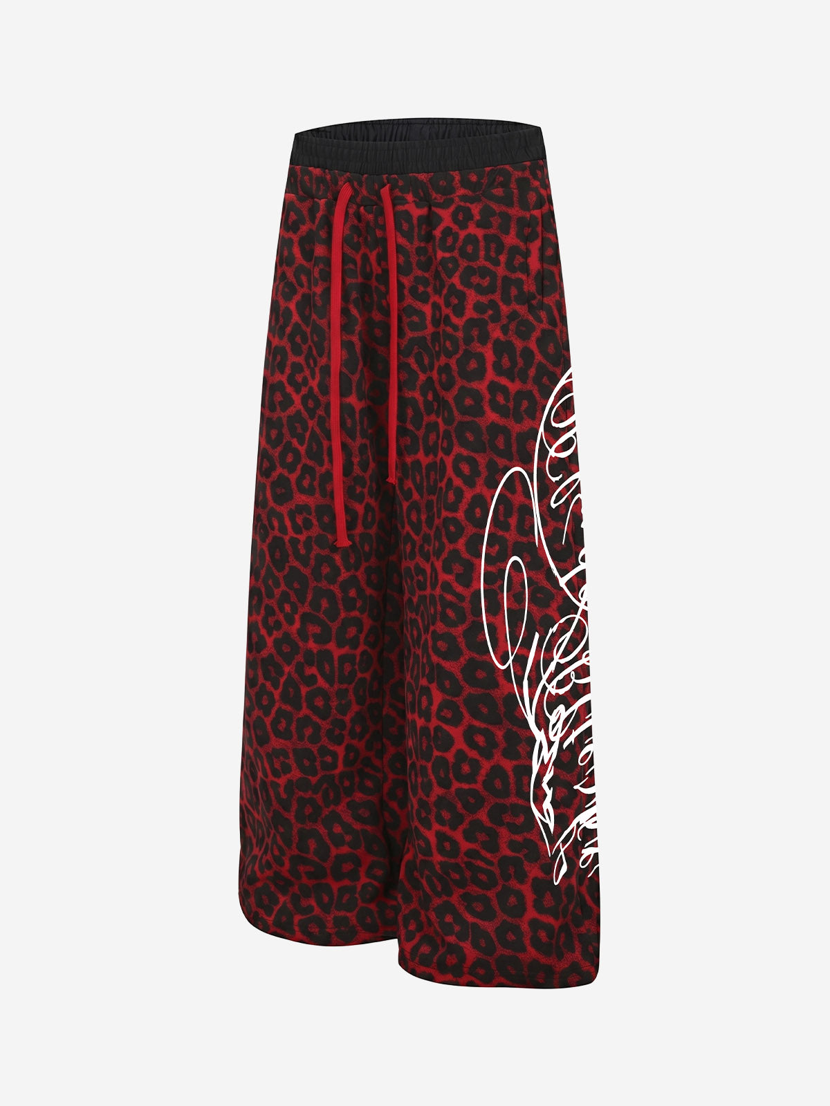 Contrast Leopard Patchwork Casual Pants