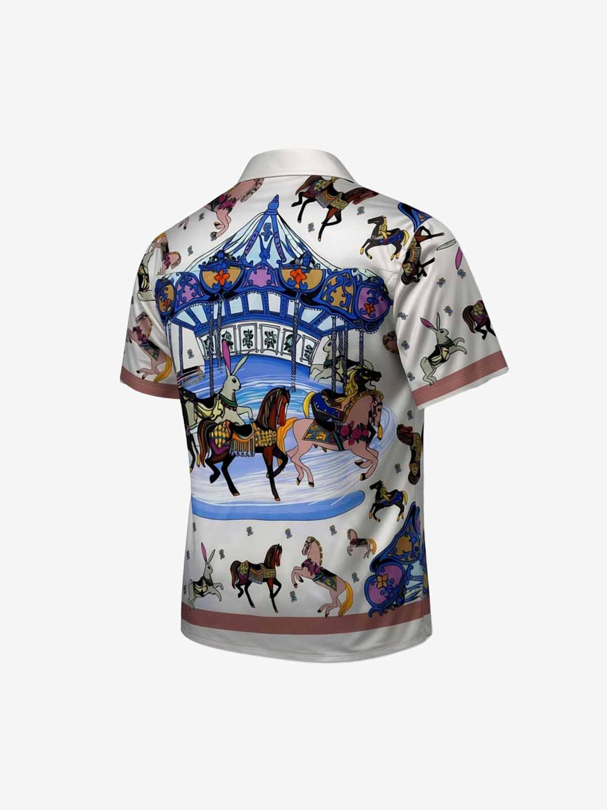 Carousel Park Satin Cuban Shirt