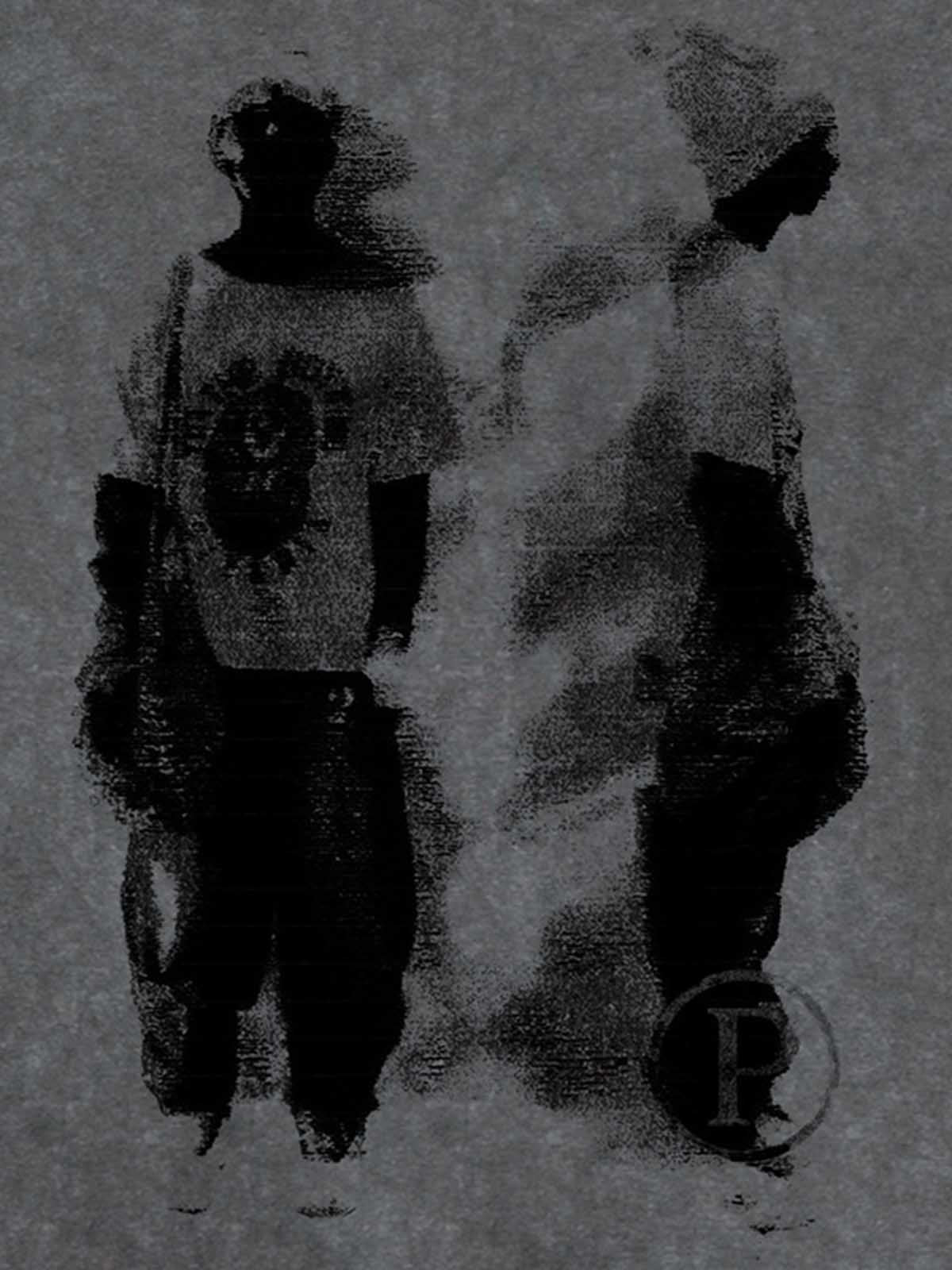 Acid Wash Figure Graphic Oversized T-Shirt