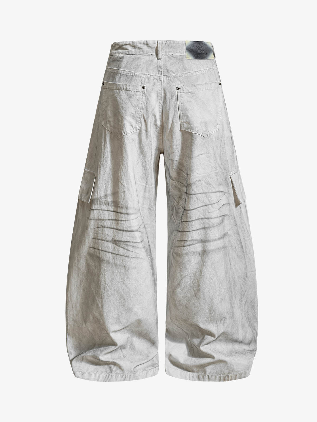 Vintage Star Detail Washed Cargo Jeans