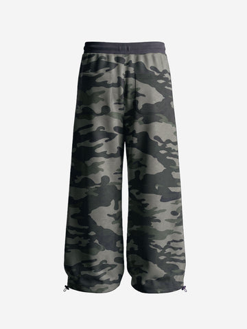 Fur Hood Cardigan Camouflage Set