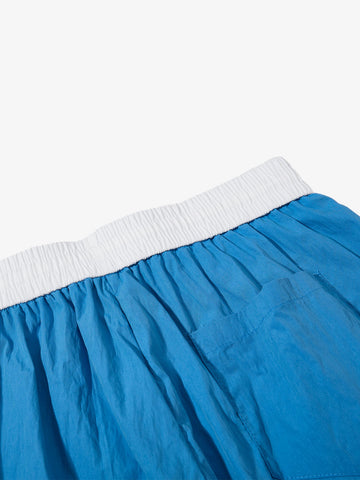 Lightweight Blue Windbreaker Pants – Packable Water-Resistant Utility Fit