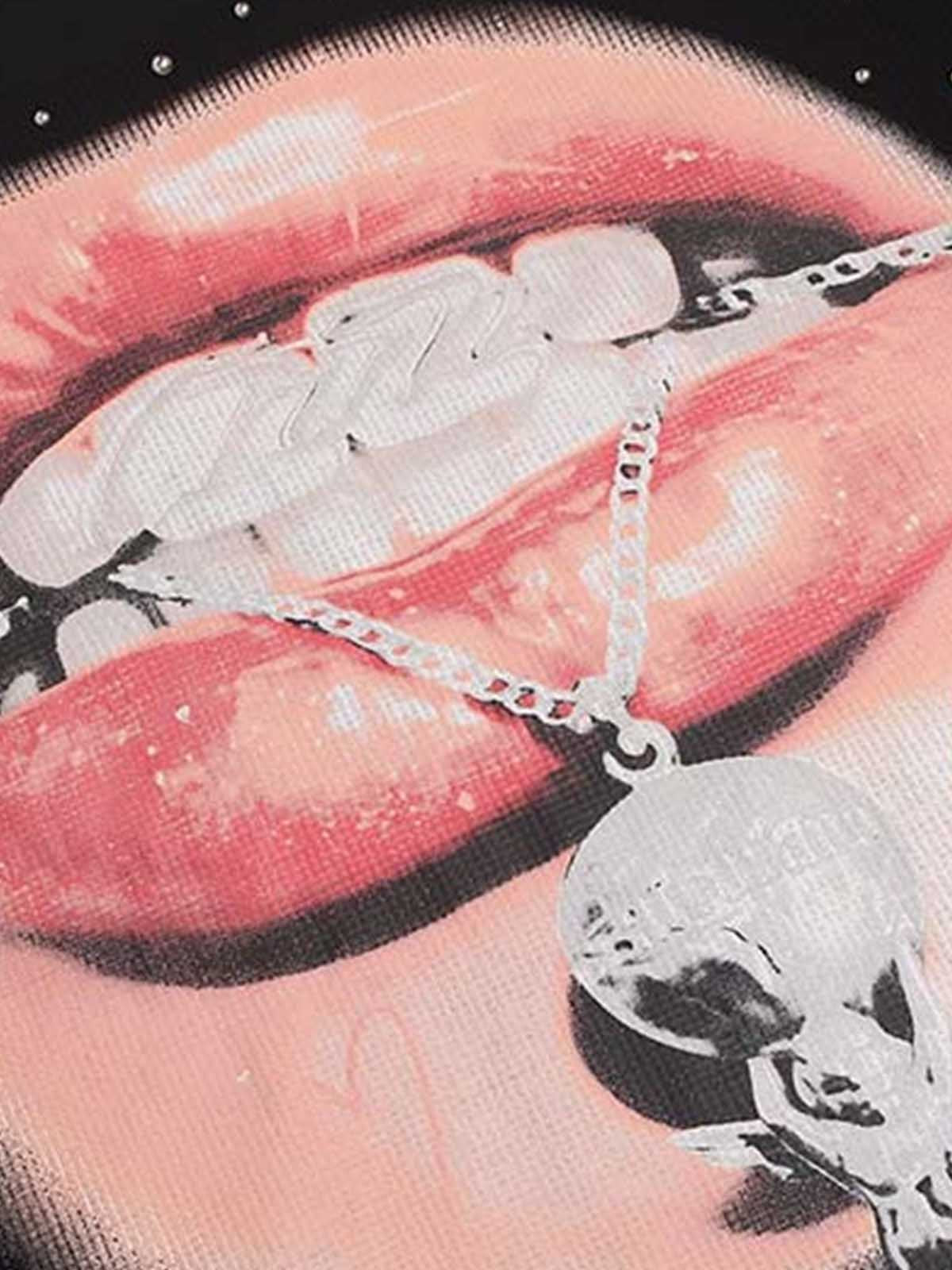 Street Mouth Graphic Print T-Shirt