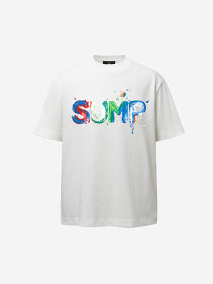 Graffiti Paint Drip Letter Print Oversized T-Shirt