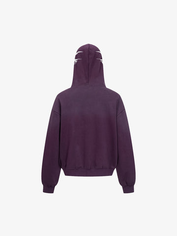 High Street Script Letter Print Zip-up Hoodie Jacket 