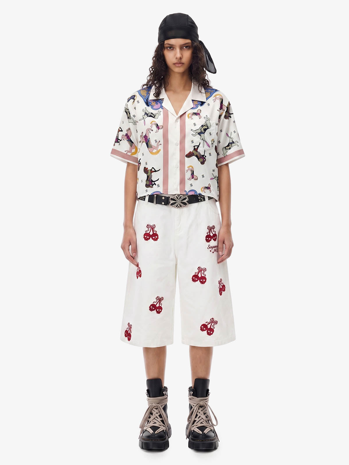 Carousel Park Satin Cuban Shirt