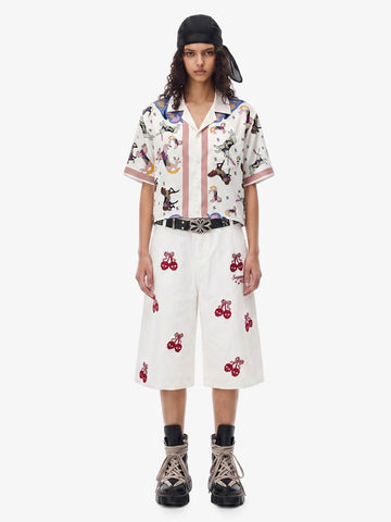Carousel Park Satin Cuban Shirt
