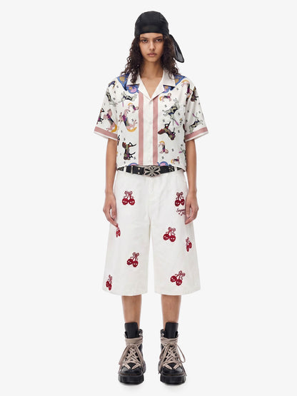 Carousel Park Satin Cuban Shirt