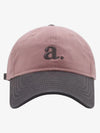 Embroidered Letter "a." Washed Baseball Cap