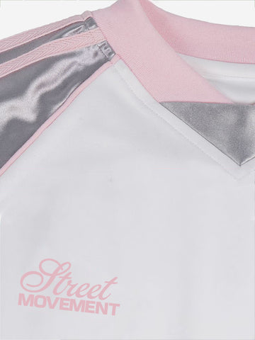 Graphic Number 07 Spliced Raglan T-Shirt