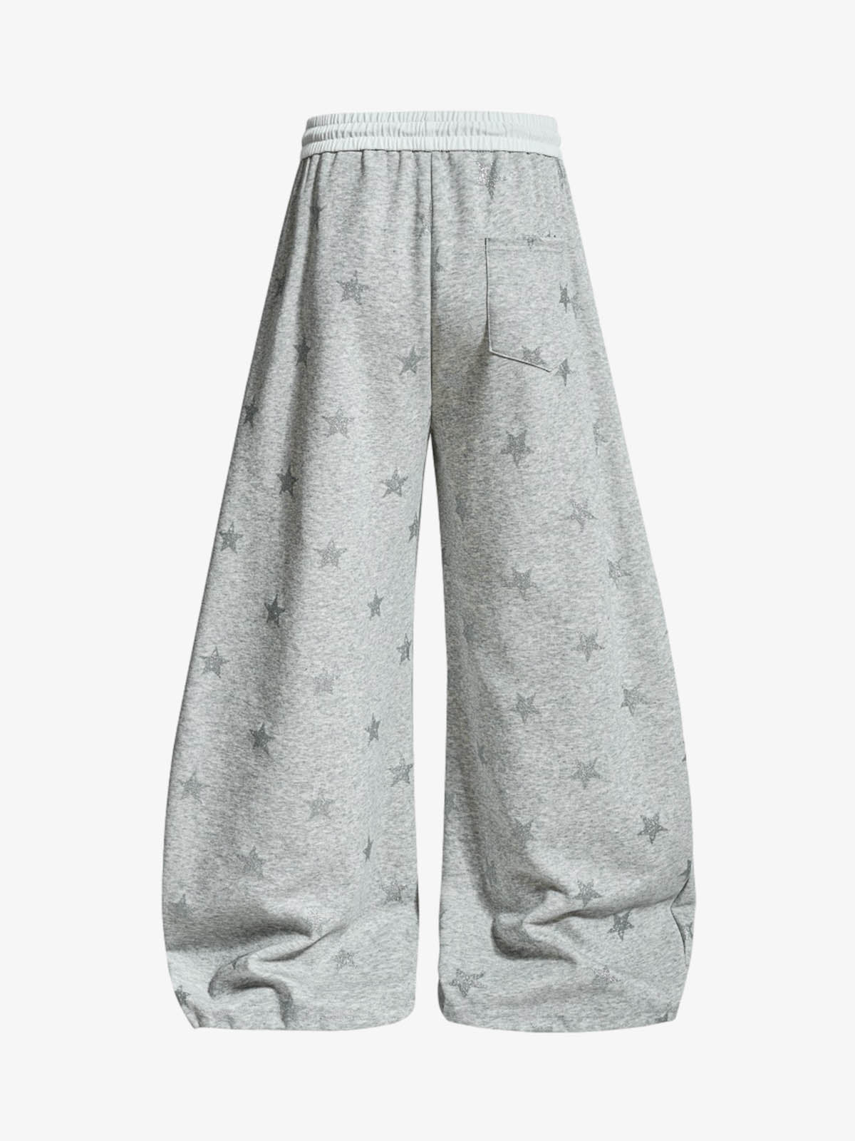 Color-Block Waistband Star Print Pants