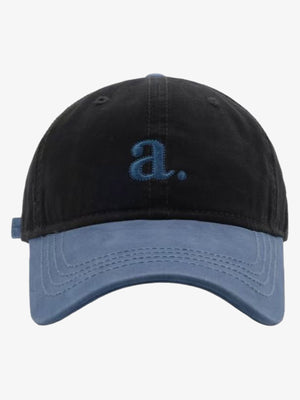 Embroidered Letter "a." Washed Baseball Cap