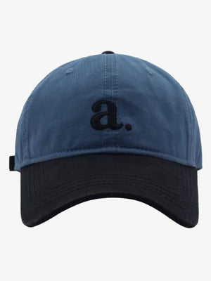 Embroidered Letter "a." Washed Baseball Cap