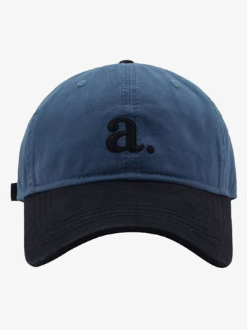 Embroidered Letter "a." Washed Baseball Cap