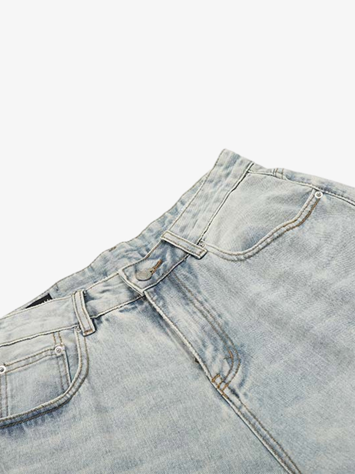 Light Wash Loose Fit Denim Jorts 