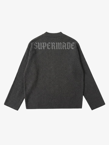 Gothic Distressed V-Neck Sweater