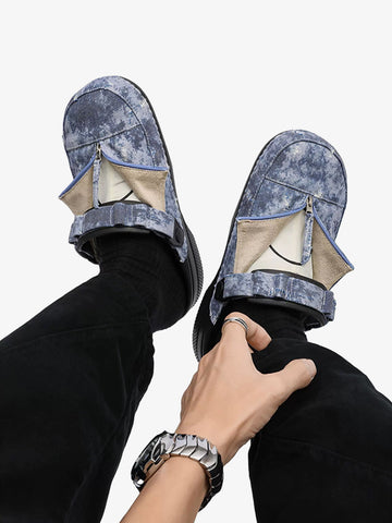 Faux Leather Slip-On Sandals