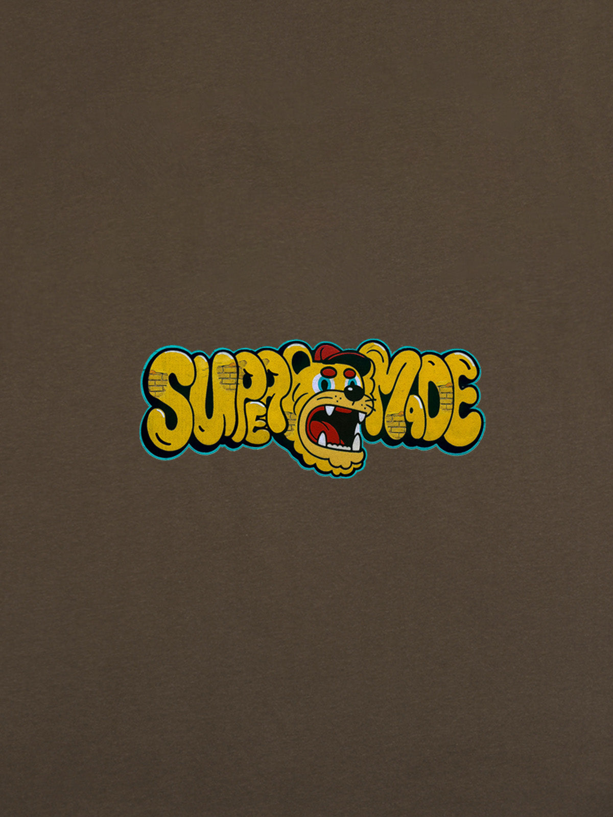 Street Graffiti Trendy Tiger Head Font T-Shirt 