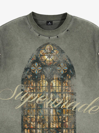 Vintage Cathedral Window Sleeveless T-Shirt 