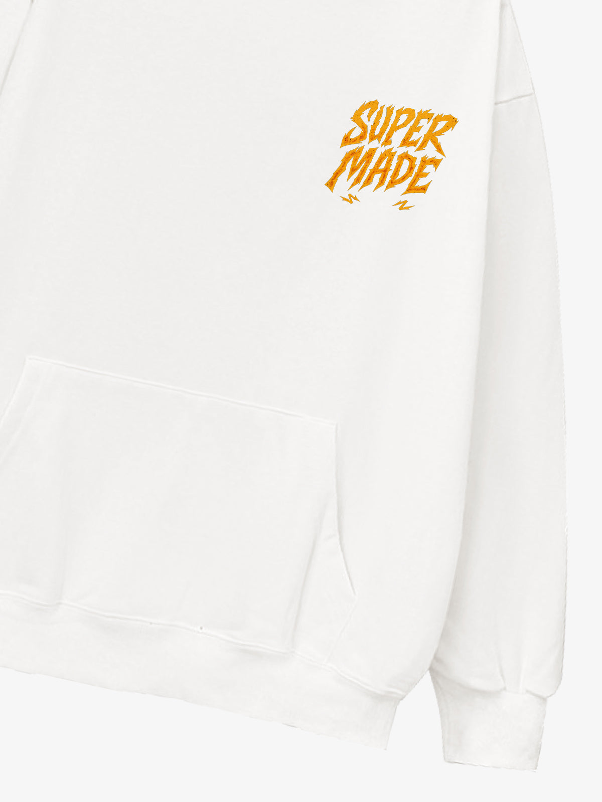 Distressed Graphic Bold Angel Wings Design Hoodie 