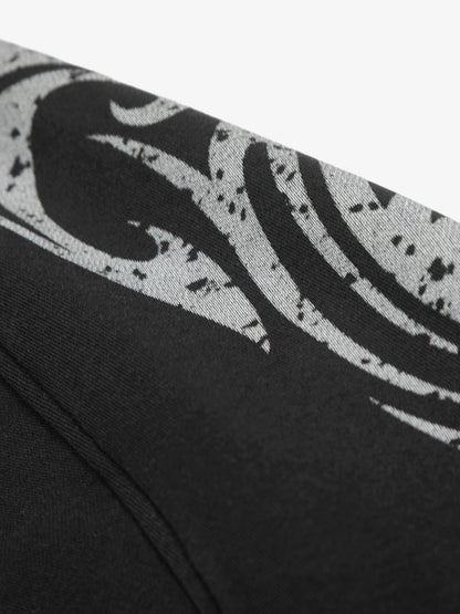 Thorns Graphic Distressed Washed Baggy Barrel Sweatpants