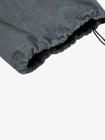 Industrial Grey Mesh Patchwork Multi-Pocket Cargo Pants 