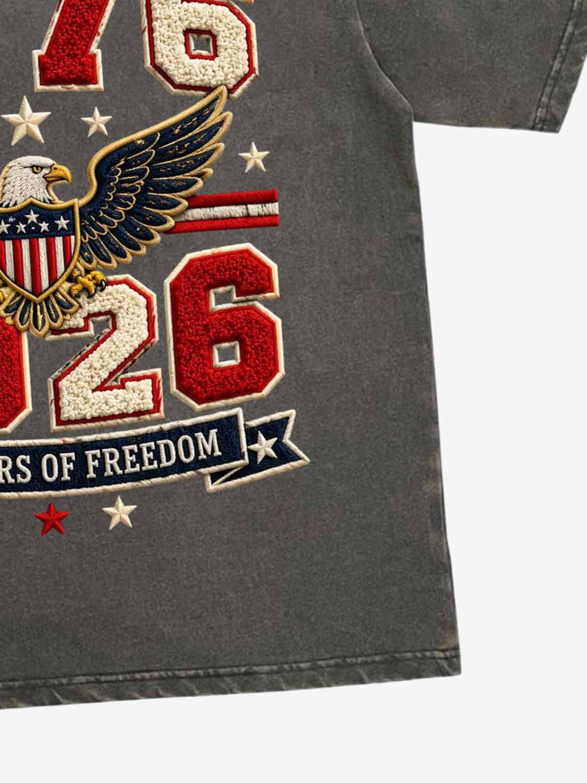 Towel Embroidery Washed Vintage T-Shirt