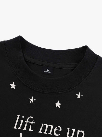 Retro Star Print Long-Sleeved T-Shirt 