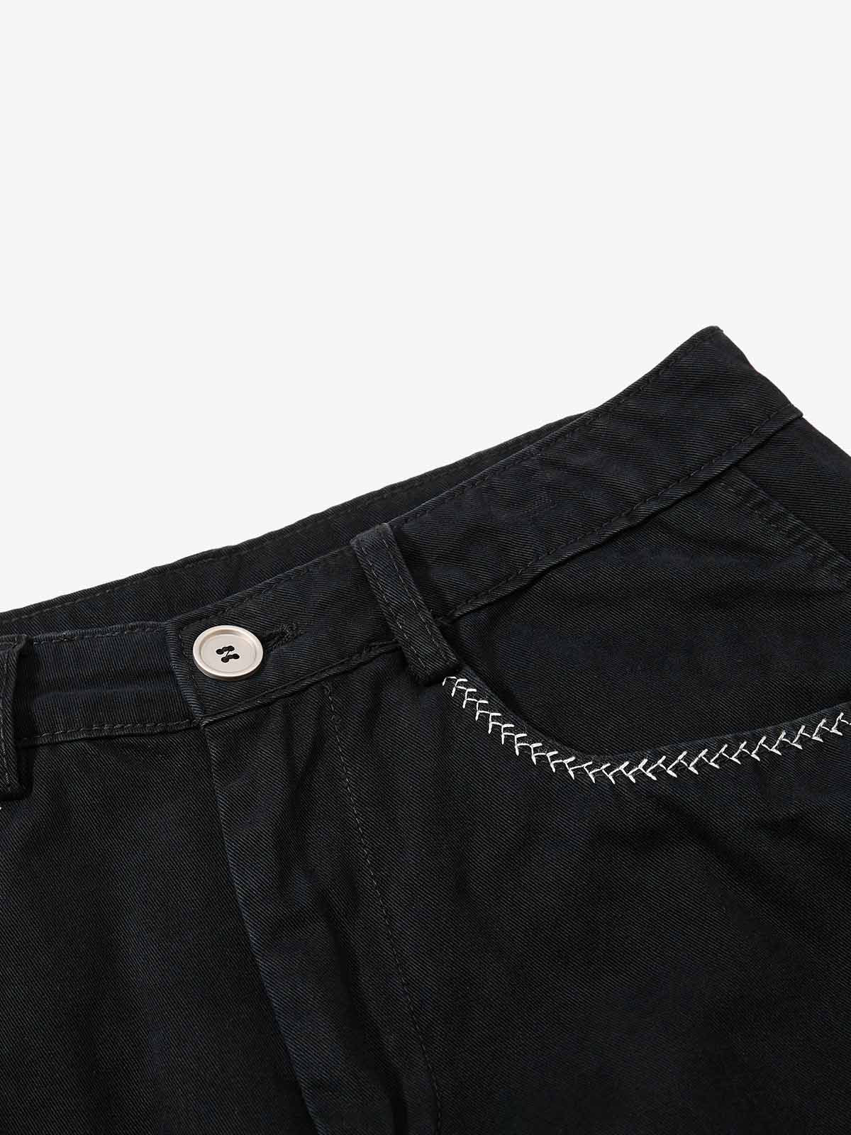 Multi-Pocket Wide-Leg Cargo Pants