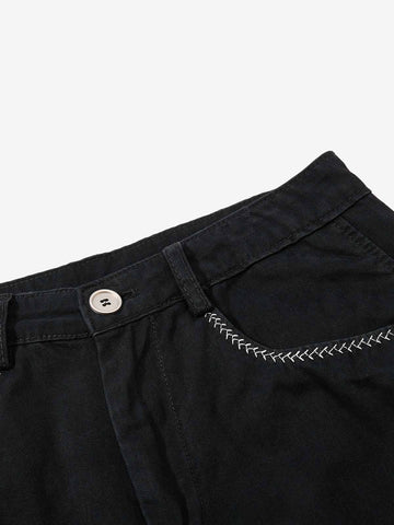 Multi-Pocket Wide-Leg Cargo Pants