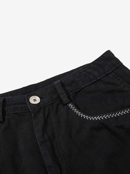 Multi-Pocket Wide-Leg Cargo Pants
