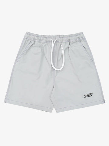 Minimalist Contrast Stitch Drawstring Shorts