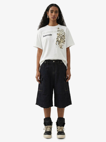 Vintage Contrast Stitch Cargo Shorts 