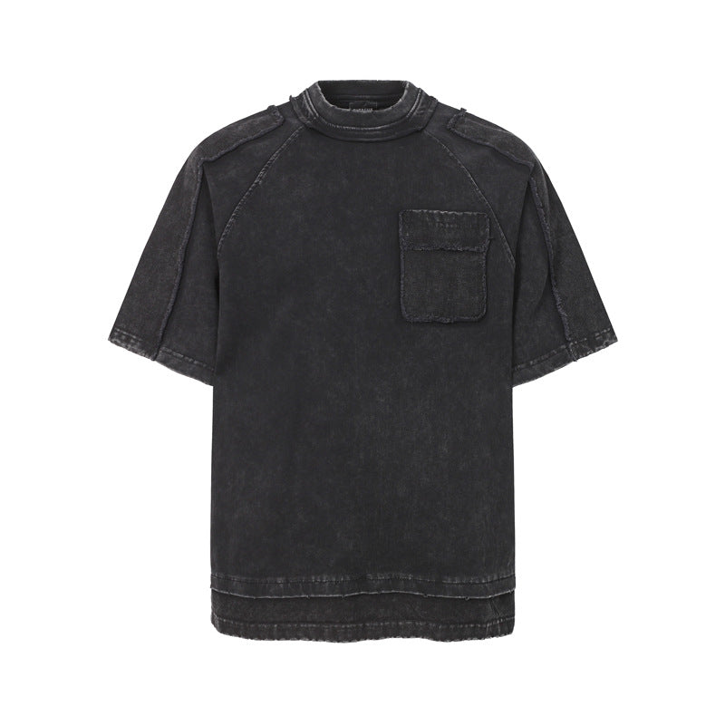 Exposed Seam Washed T Shirt